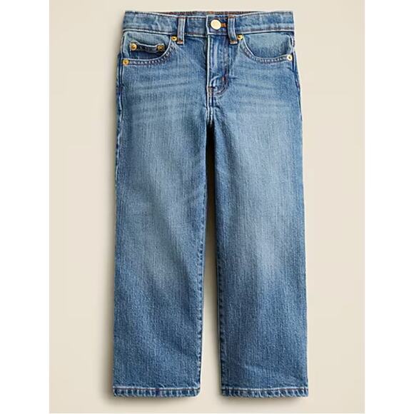 J Crew crewcuts Jeans 10 Blue Girls Slim Wide Leg BY160 Kids J.Crew Hayworth - Picture 4 of 5